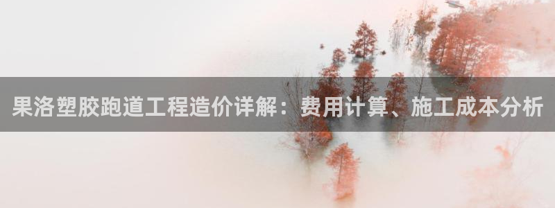 红足1世开奖预测：果洛塑胶跑道工程造价详解：费用计算、施工成本分析