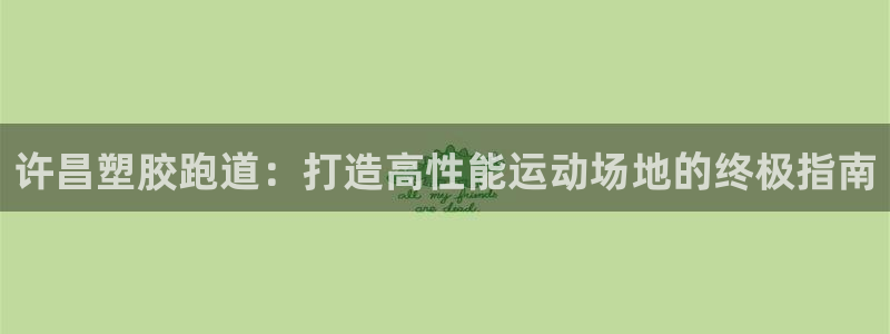 红足1世足球：许昌塑胶跑道：打造高性能运动场地的终极指南