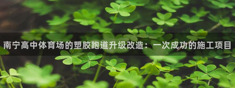 百度红足一1是什么样子的：南宁高中体育场的塑胶跑道升级改造：一次成功的施工项目
